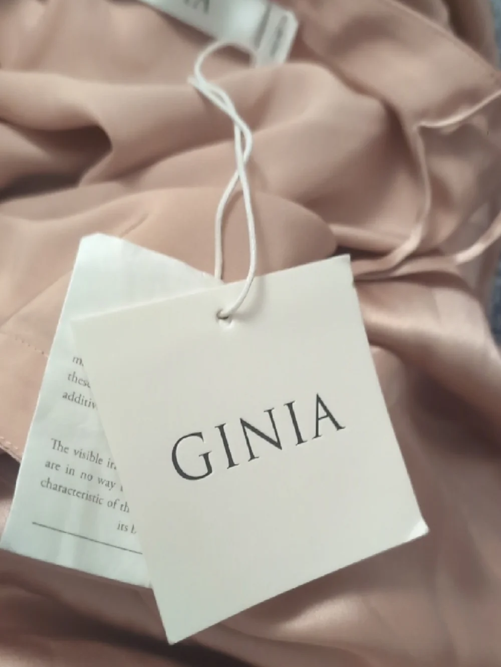 Ginia Silk V-Neck Long Slip in Bridal Rose - Picture 6 of 9